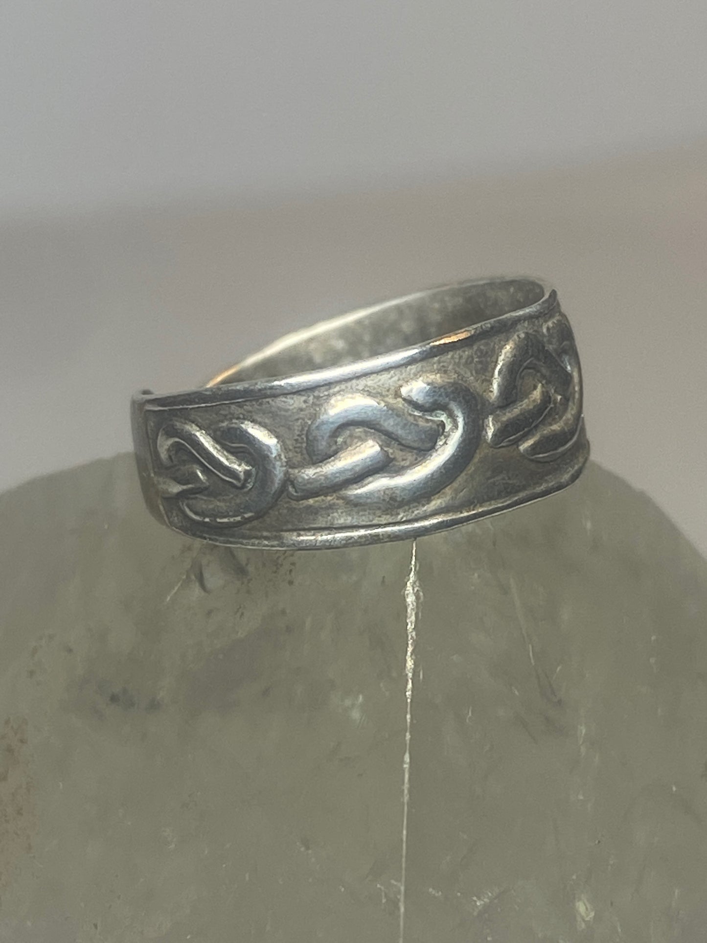 Toe ring Celtic knot band sterling silver women girls