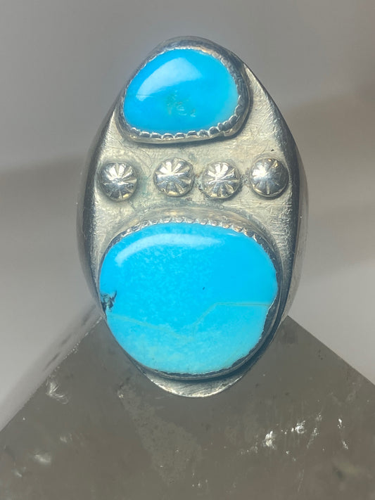 Turquoise ring Navajo southwest sterling silver men