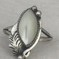 Vintage Sterling Silver  Native American Navajo Mother of Pearl Ring Size 8  3.3g