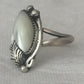 Vintage Sterling Silver  Native American Navajo Mother of Pearl Ring Size 8  3.3g