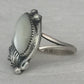 Vintage Sterling Silver  Native American Navajo Mother of Pearl Ring Size 8  3.3g
