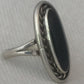 Vintage Sterling Silver Native American Navajo Onyx Ring Size 5.5  5.4g