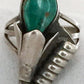 Navajo ring Turquoise Ring Sterling Silverwith Blossom Size 5 Vintage