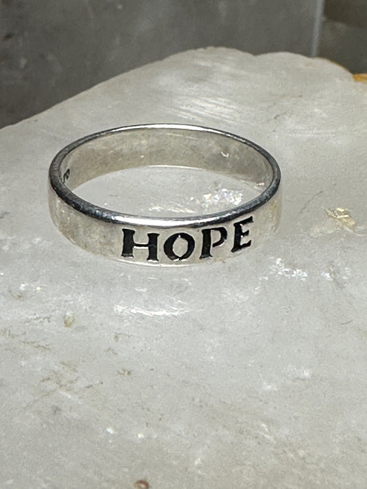 Hope ring word band size 6.75 sterling silver women girls