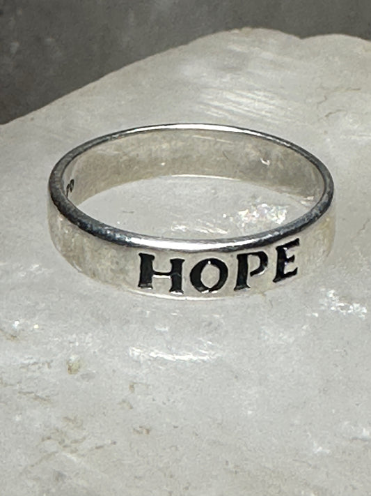 Hope ring word band size 6.75 sterling silver women girls