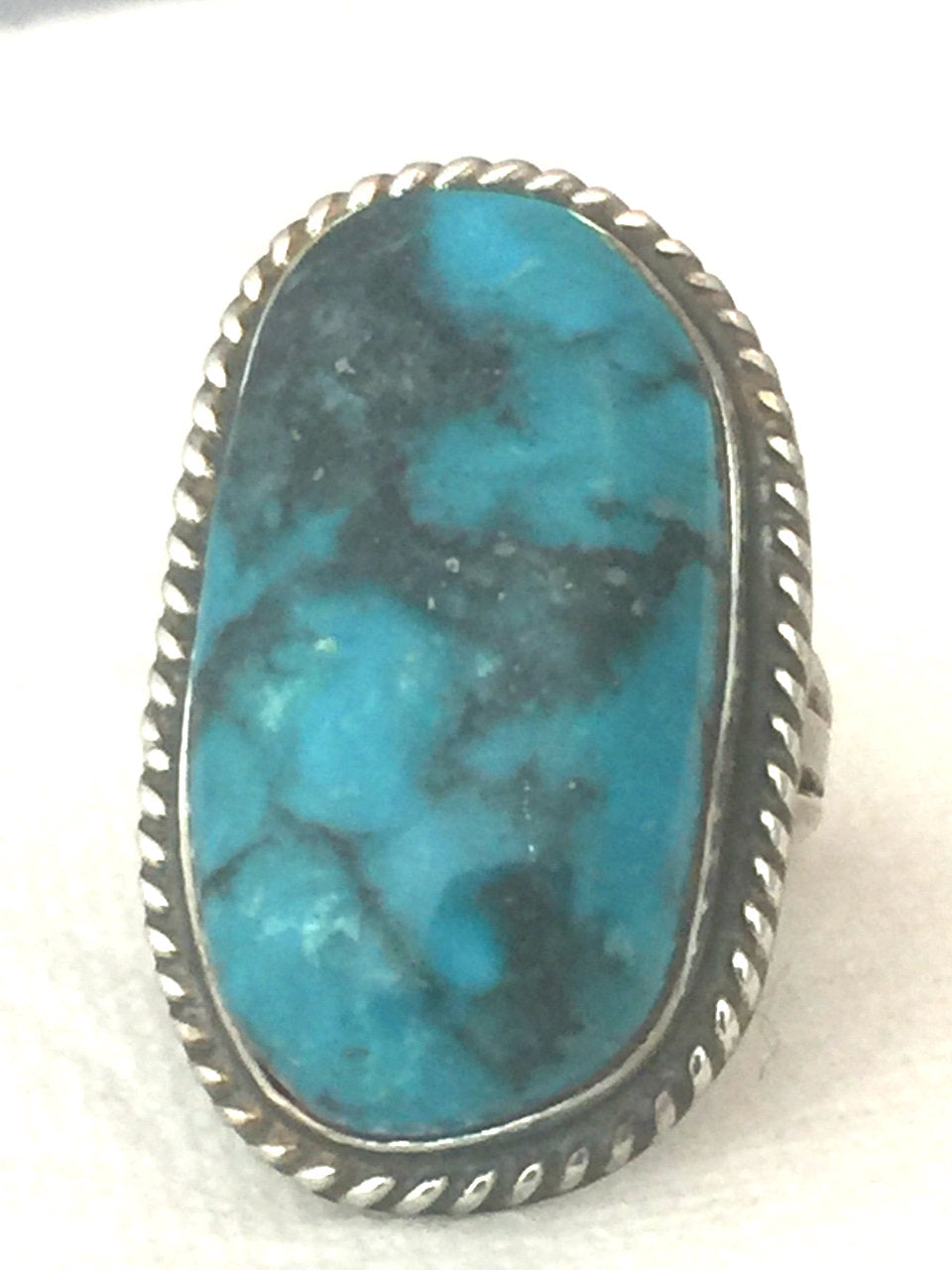 Navajo Turquoise Ring Vintage Sterling Silver Native American  Size 7