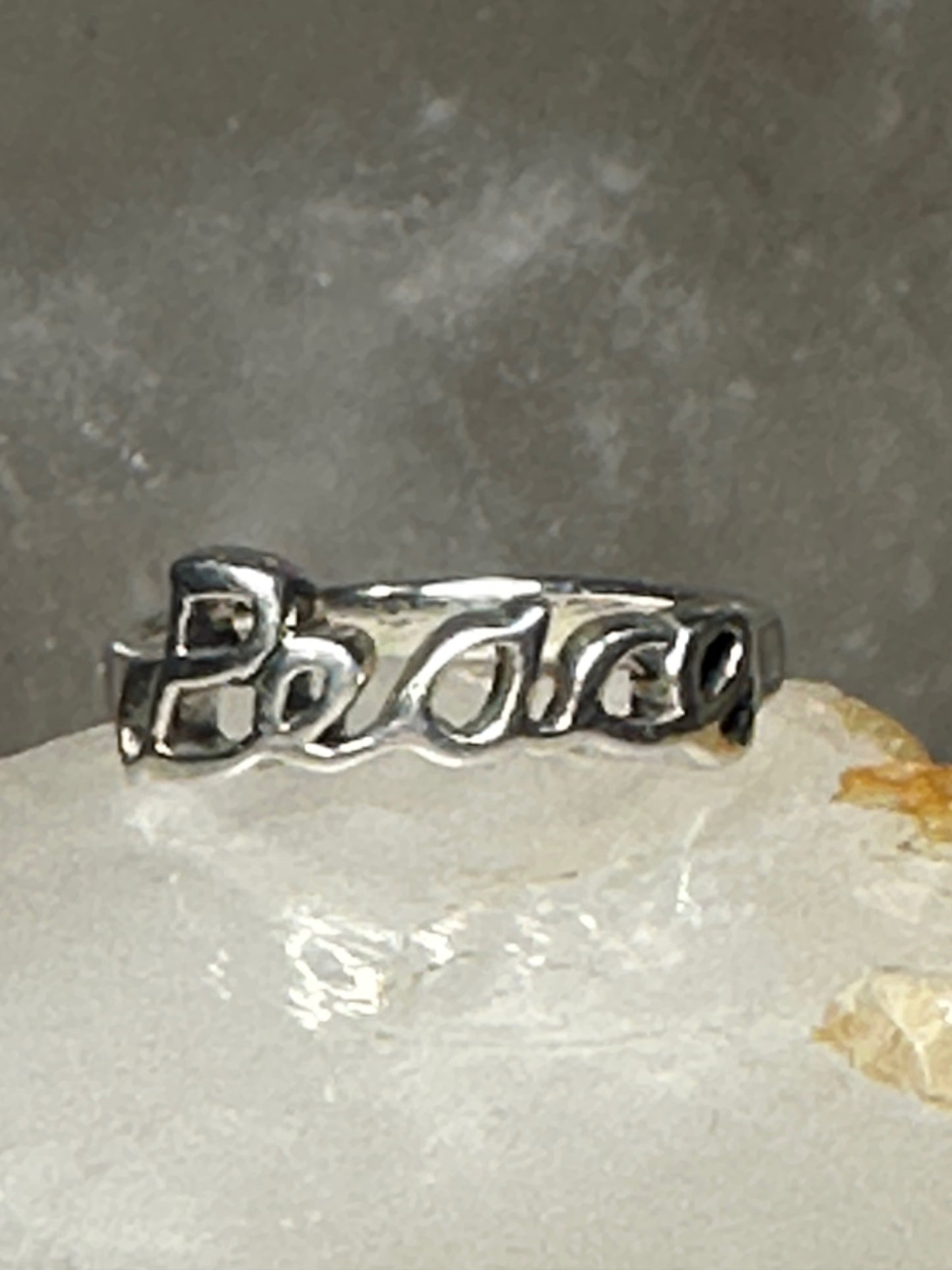 Peace ring word band size 5.50 sterling silver women girls