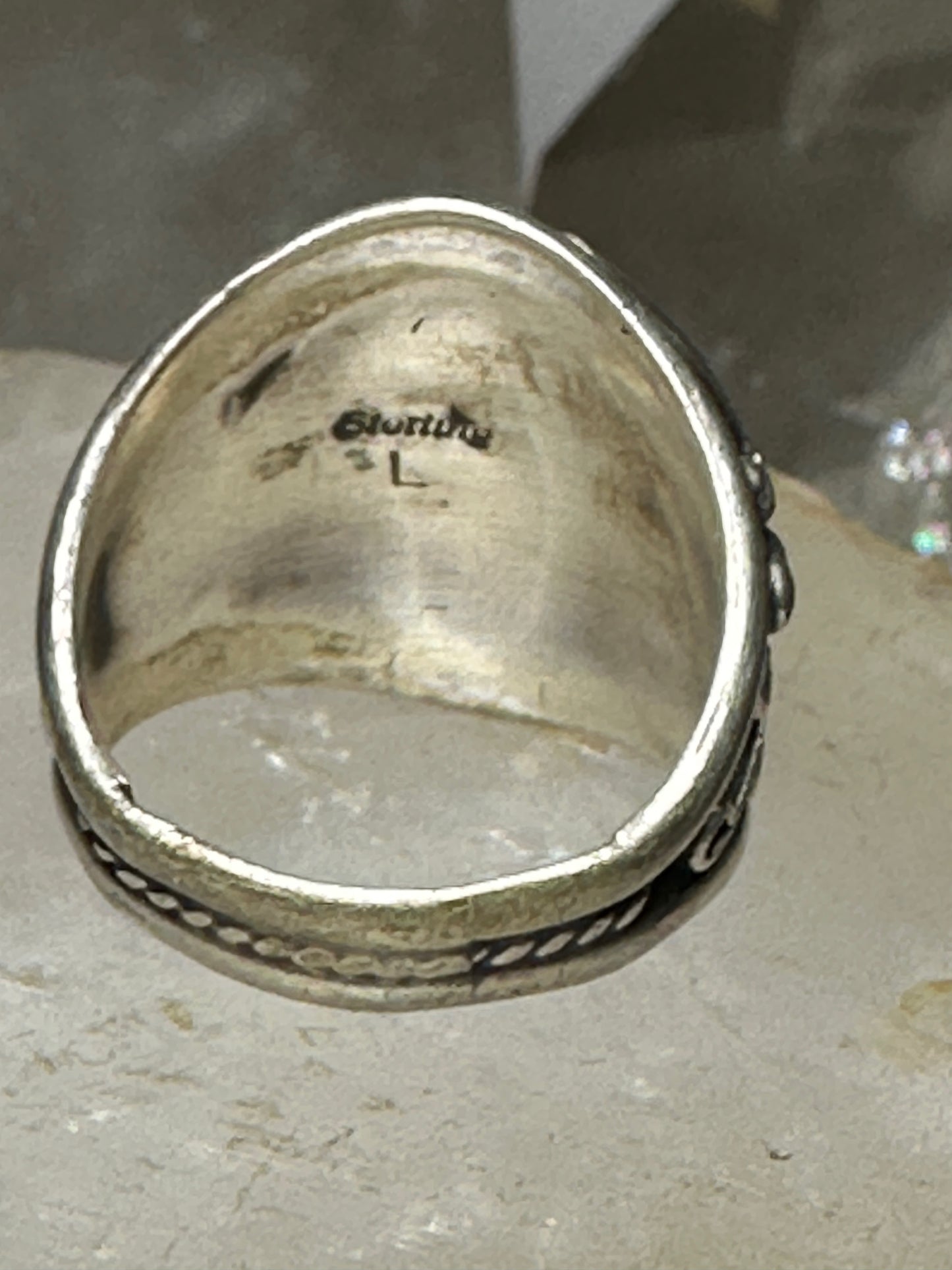 Navajo ring denim lapis ? band size 10.50 sterling silver women men