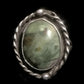 Navajo Agate Ring Sterling Silver Southwest Size 8.75