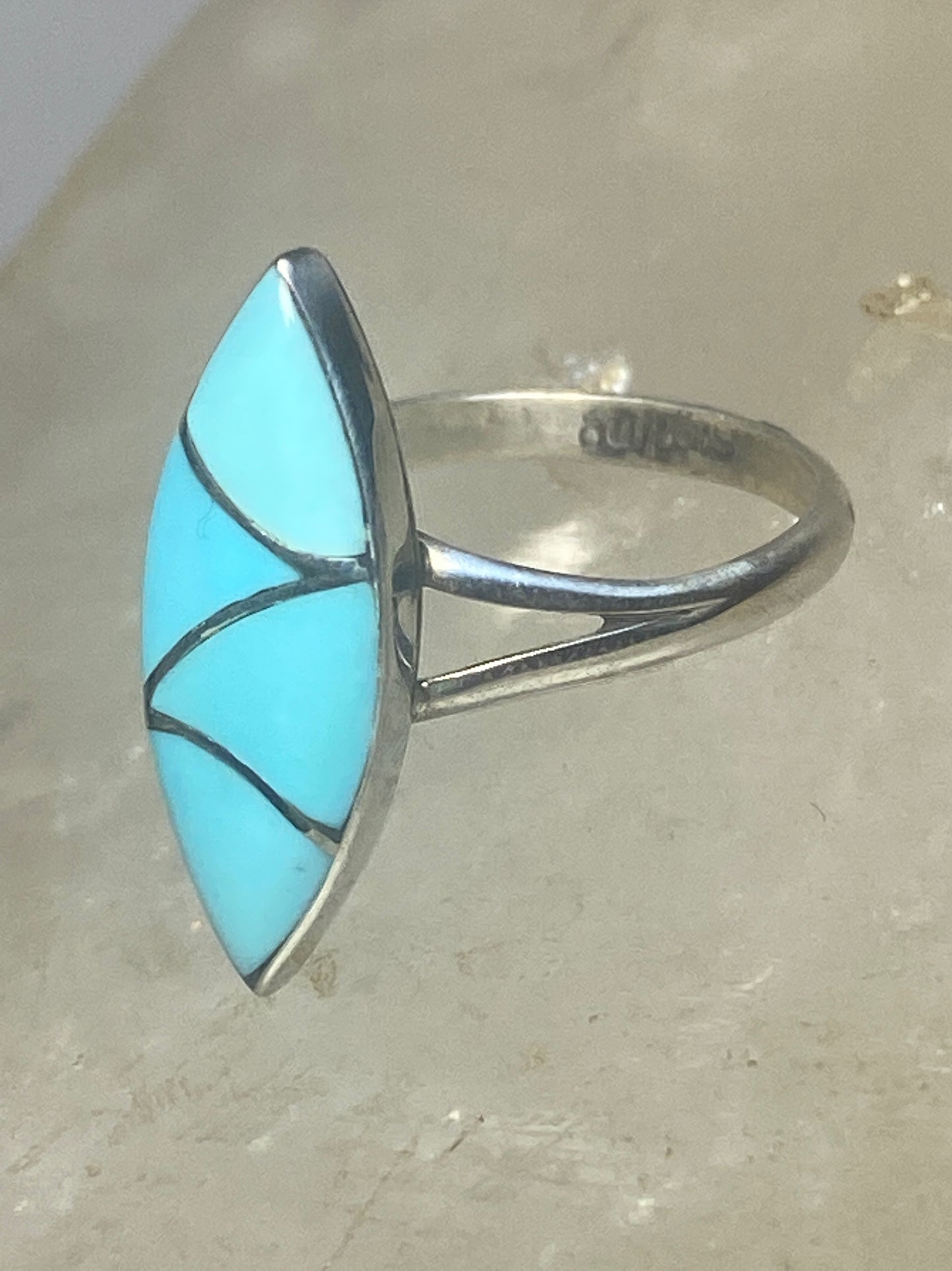 Turquoise ring southwest pinky sterling silver women girls