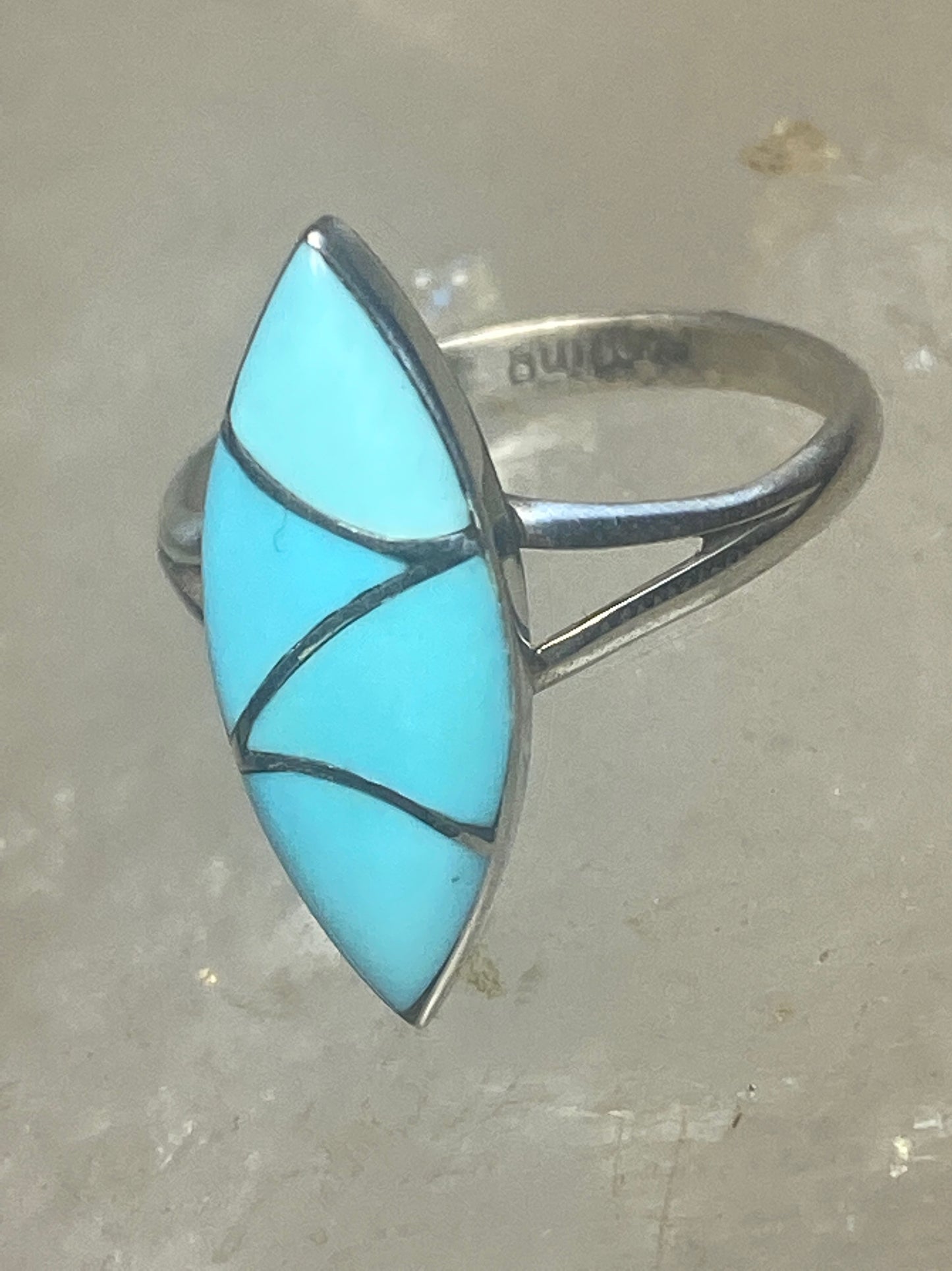 Turquoise ring southwest pinky sterling silver women girls