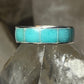 Turquoise ring Size 8.25 wedding Zuni band sterling silver