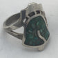 Vintage Sterling Silver Southwest Tribal Liberty Bell Ring Turquoise Chips  Size  5.75  4.6g