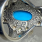 Black Hills Gold ring Size 5.75 turquoise leaves  sterling silver women girls