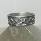 Tapestry ring woven band sterling silver women boys girls