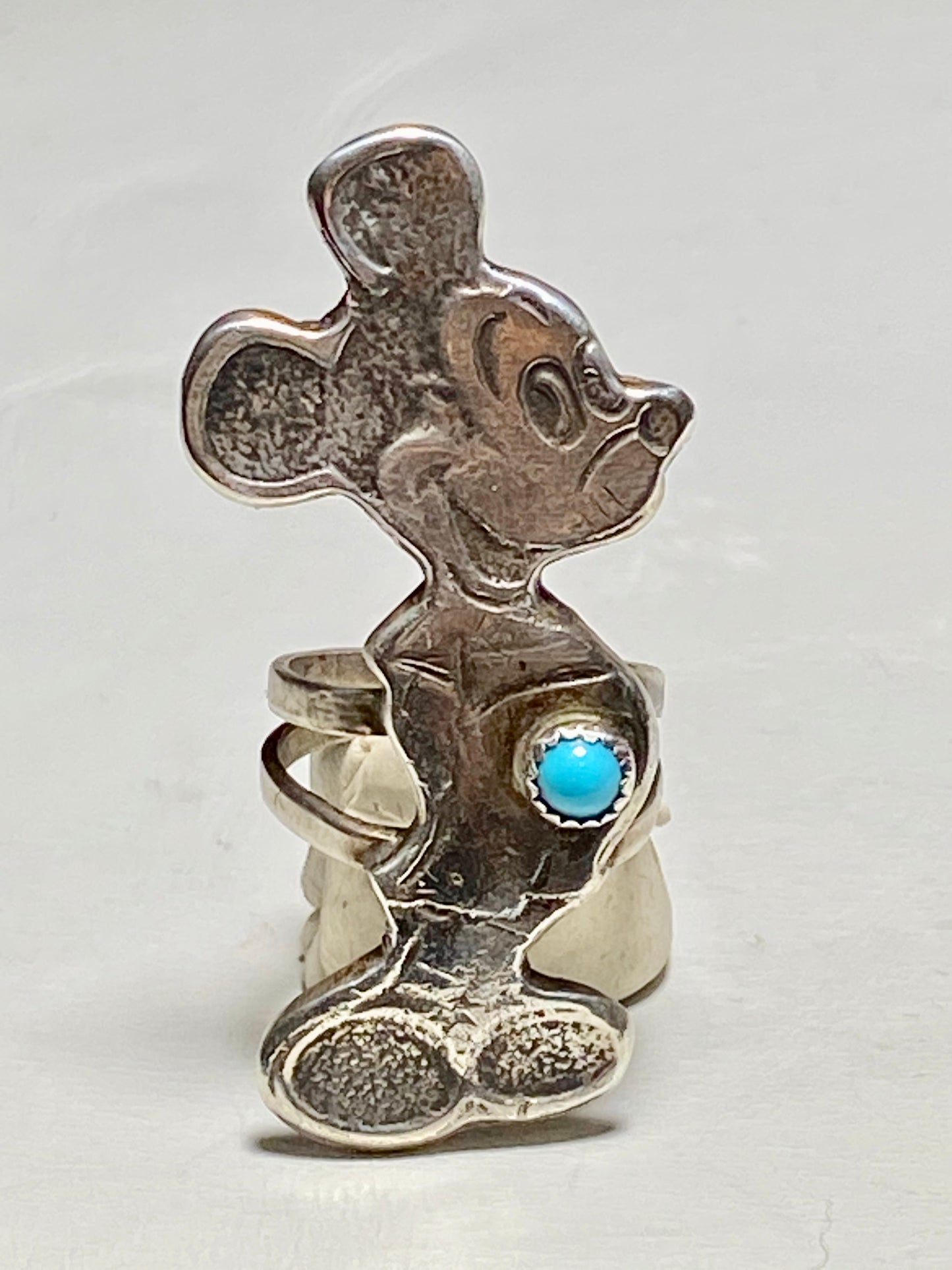 Mickey Mouse ring southwest turquoise sterling silver band