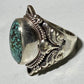 Turquoise ring  men women cigar band sterling silver