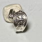 Spoon band Leo Lion Zodiac July August sterling silver ring
