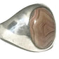 Vintage Agate Ring Sterling Silver Size 10.25
