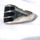 Vintage Sterling Silver Onyx Ring  Made in Mexico Size  8.25  11.3g