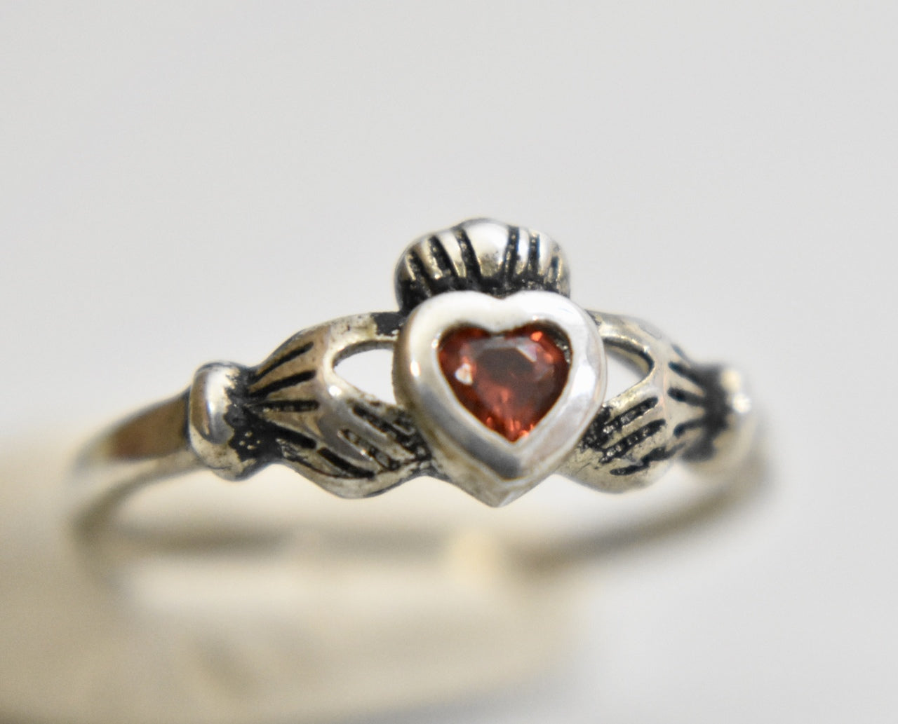 Claddagh ring  size 3, 4, 8.50 light red St Patrick's Day gift pinky friendship band love