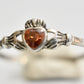 Claddagh ring sterling silver red St Patrick's Day girls  love Size 6.25, 7.50, 10