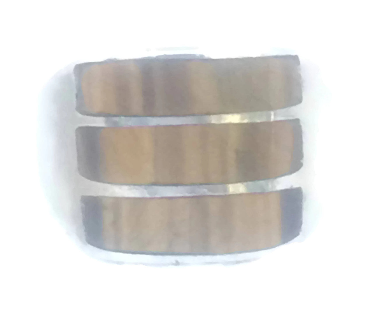 Tiger Eye Ring  Sterling Silver  Mexico Size 11