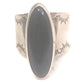 Navajo Onyx Ring Long Sterling Silver Size 5.75