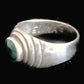 Malachite Ring Vintage Sterling Silver Band Size 5.75