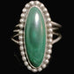 Navajo Ring  Malachite Sterling Silver Size 7.5