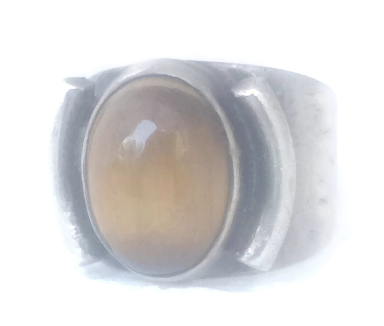 Tiger Eye Ring Southwest Sterling Silver Mexico Size 7.75