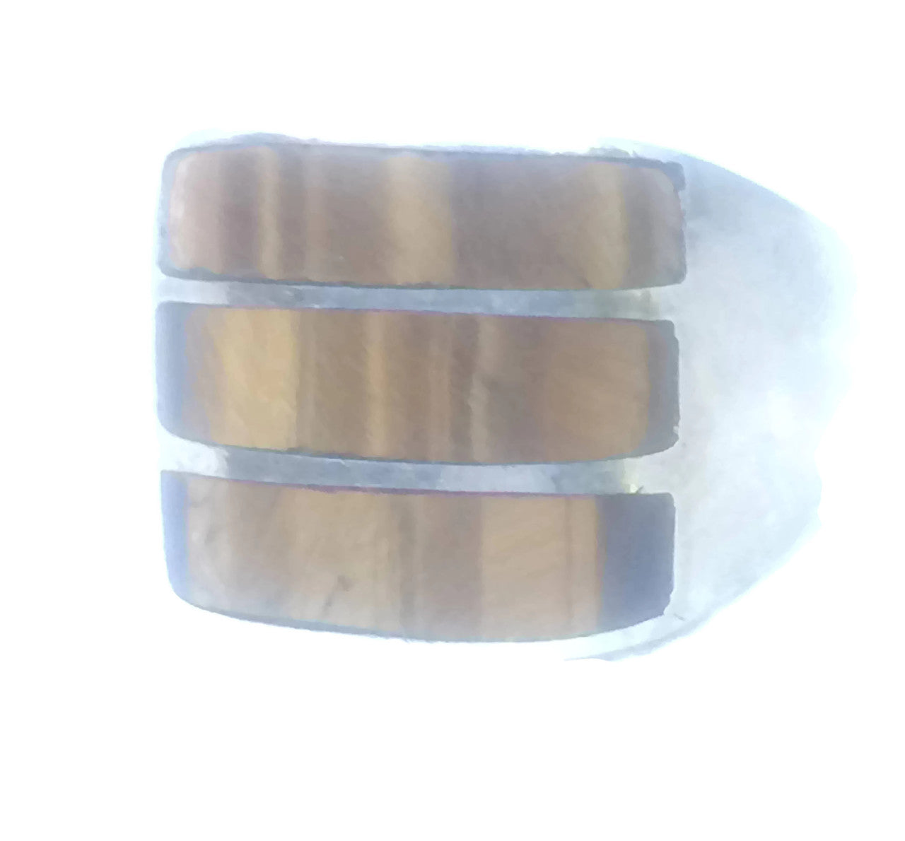 Tiger Eye Ring  Sterling Silver  Mexico Size 11