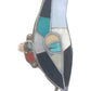 Zuni Bird Ring Onyx Turquoise MOP Sterling Silver Size 8