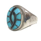 Zuni Ring Turquoise Hummingbird Sterling Silver Size 11.5