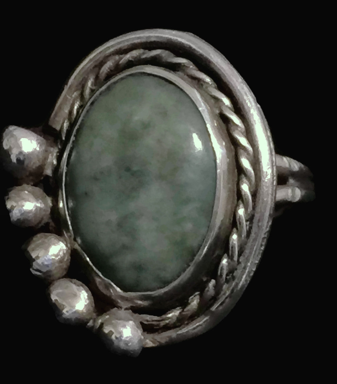 Navajo Agate Ring Sterling Silver Size 6.50