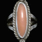 Navajo Ring Coral Southwest Sterling Silver Size 5.75