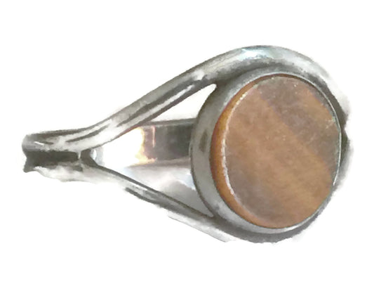 Tiger Eye Ring Southwest Sterling Silver  Size 5