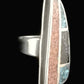 Long Navajo Ring Sterling Silver Southwest Size 6.5