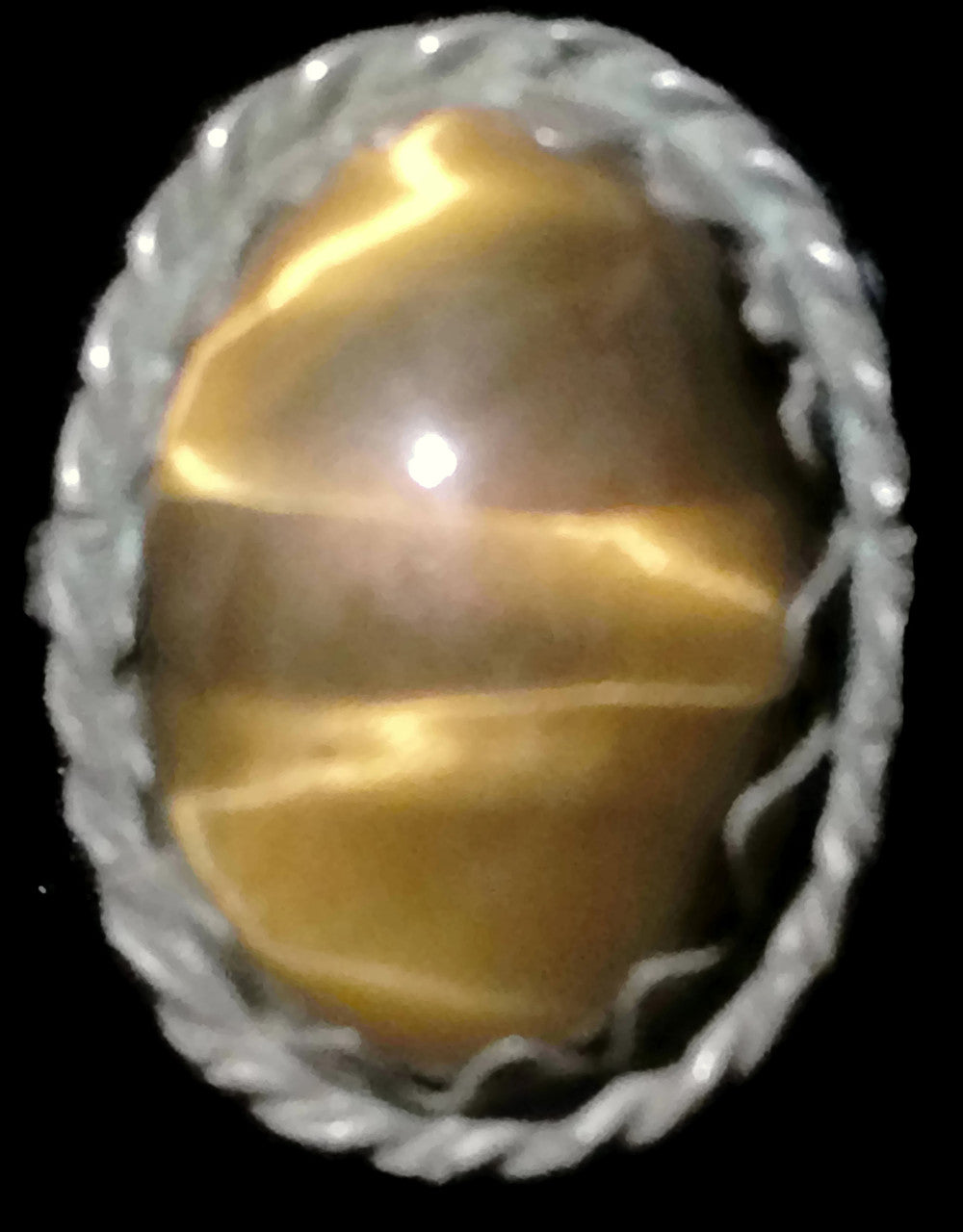 Navajo Tiger Eye Sterling Silver Ring Size 4.50