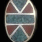 Turquoise Ring Southwest  Coral Men Size 11.75