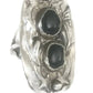 Onyx Ring Shooting Stars Sterling Silver Southwest Size 4