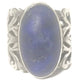 Blue Lapis Ring Vintage Sterling Silver Size 4