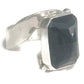 Vintage Onyx Ring Faceted Sterling Silver Size 7.50