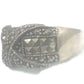Marcasite Ring Sterling Silver Band Art Deco Size 7.75