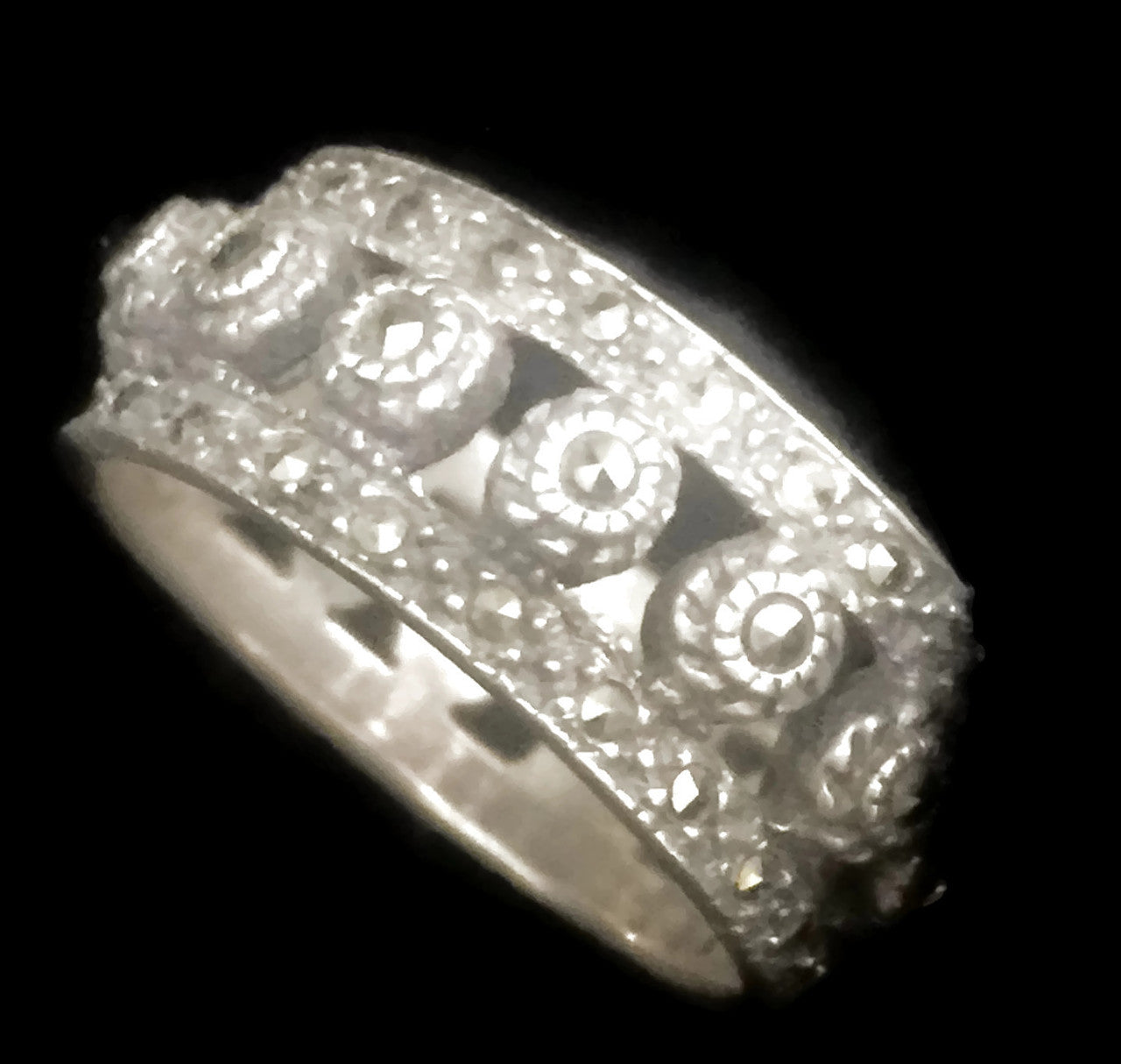 Marcasite on sale band rings