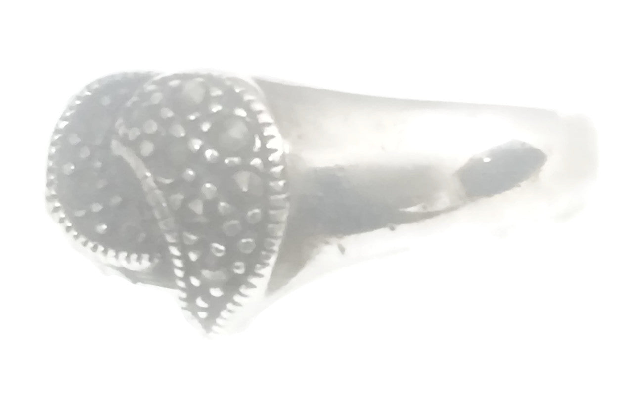 Marcasite Band Art Deco Sterling Silver Ring Size 7.50