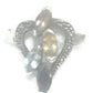 Heart Ring Marcasite Topaz Citrine Sterling Silver Ring Size 6.75