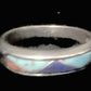 Turquoise Band Sterling Silver Pollack Ring Size 6.7