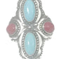 Turquoise Ring Coral  Pollack Sterling  Silver Size 8
