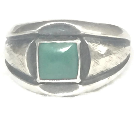 Turquoise Band Sterling Silver Ring Size 6.7 Bell Trading
